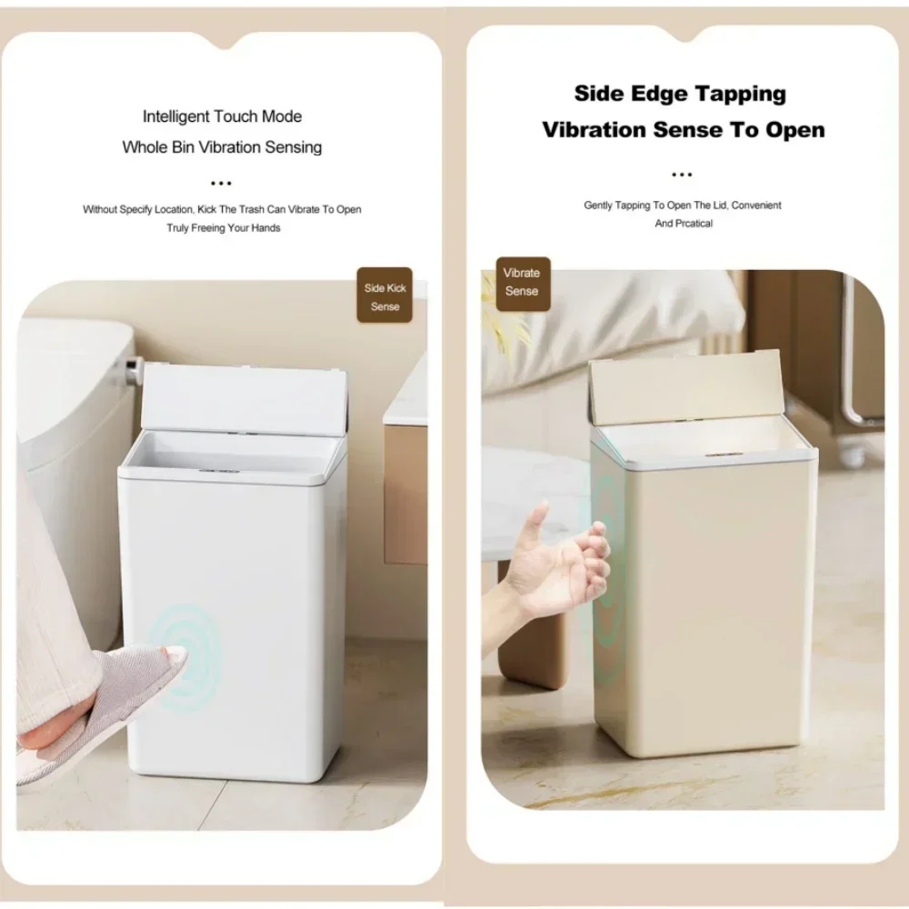 Sensor Trash Can Folding Trash Can for Kitchen Accessories Dustbin Big Desk Bin Automatic Bathroom Bedroom Wastebasket 6