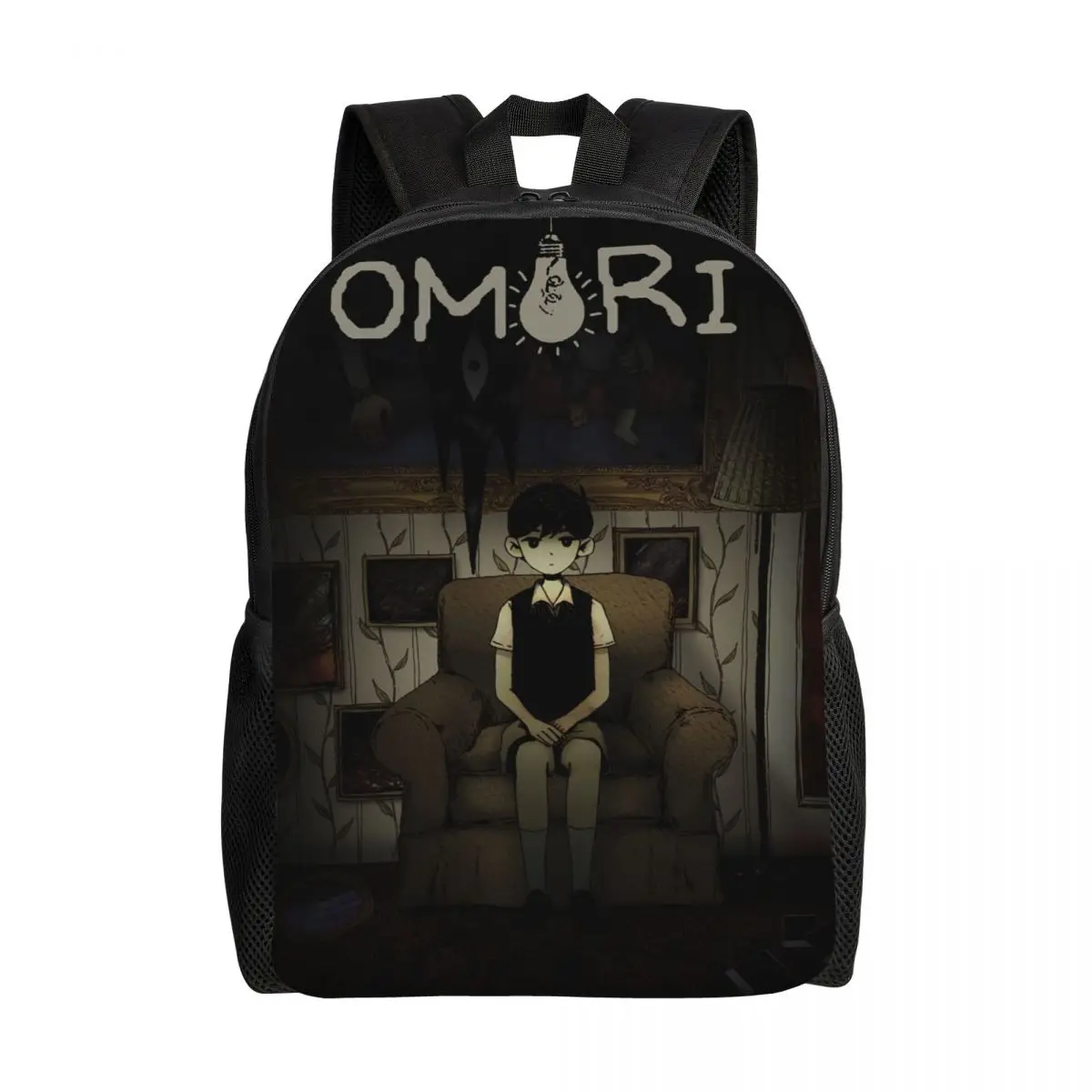 

Omori Play Game Backpacks for Women Men School College Student Bookbag Fits 15 Inch Laptop Bags