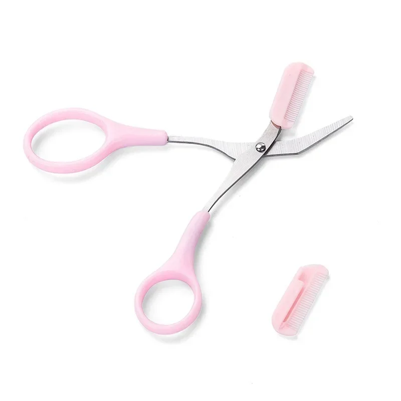 Safe Eyebrow Trimmer Makeup Products Stainless Steel Eyebrow Scissors with Comb Hair Removal Shaver Shaping Makeup Tools eyebrow trimmer set eyebrow trimmer eyebrow scissors