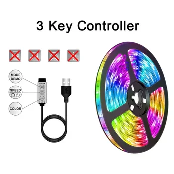 USB LED Strip Lights APP Control Color Changing 5050 RGB Led Light Flexible Lamp Tape for Room Decoration TV Backlight Diode 10