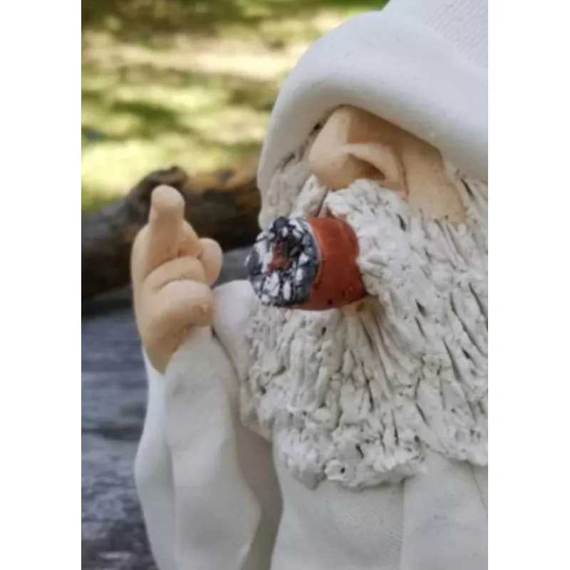 Naughty Smoking Bearded Dwarf Garden Sculpture Ornament Gnome Statue Indoor Outdoor Figurine