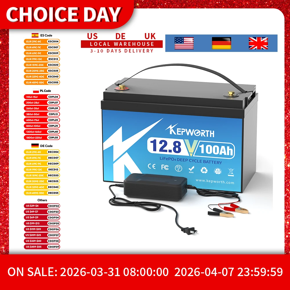 KEPWORTH12V100AhLiFePO4BatteryPacksGradeACellsRechargeableForOutdoor/HomeStorageLithiumIronPhosphateBatteries-AliExpress34
