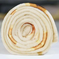 WASART Warm flannel tortilla blanket mexican pita lavash throw blanket for bed fleece sofa plaid bedspreads winter pizza blanket 5