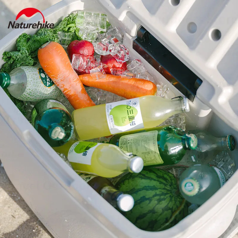 Naturehike Beach Ice Cooler Box Large Capacity Camping Portable Trolley Insulation Outdoor Mobile Thermal Incubator Box Freezer