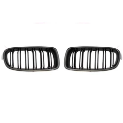 Premium Dual Slat Front Kidney Grille - High Quality ABS Car Styling Auto Accessory (Double Line Carbon)