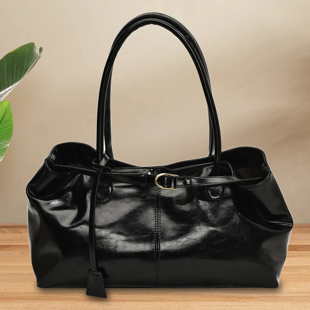 حقيبة كتف من جلد البولي يوريثان، حقيبة بمقبض علوي...