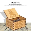 Retro Carved Wood Music Box Hand Cranked Music Box Home Decor Ciao Bella Wooden Music Box Birthday Christmas New Year Gift 3