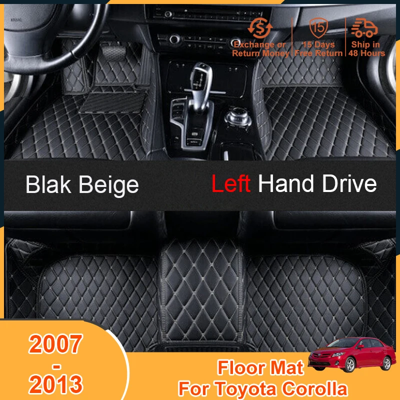 

2007-2013 Foot Pad for Toyota Corolla 2007 2008 2009 2010 2011 2012 2013 Accessories Floor Mats Carpets Left Hand Drive Cover