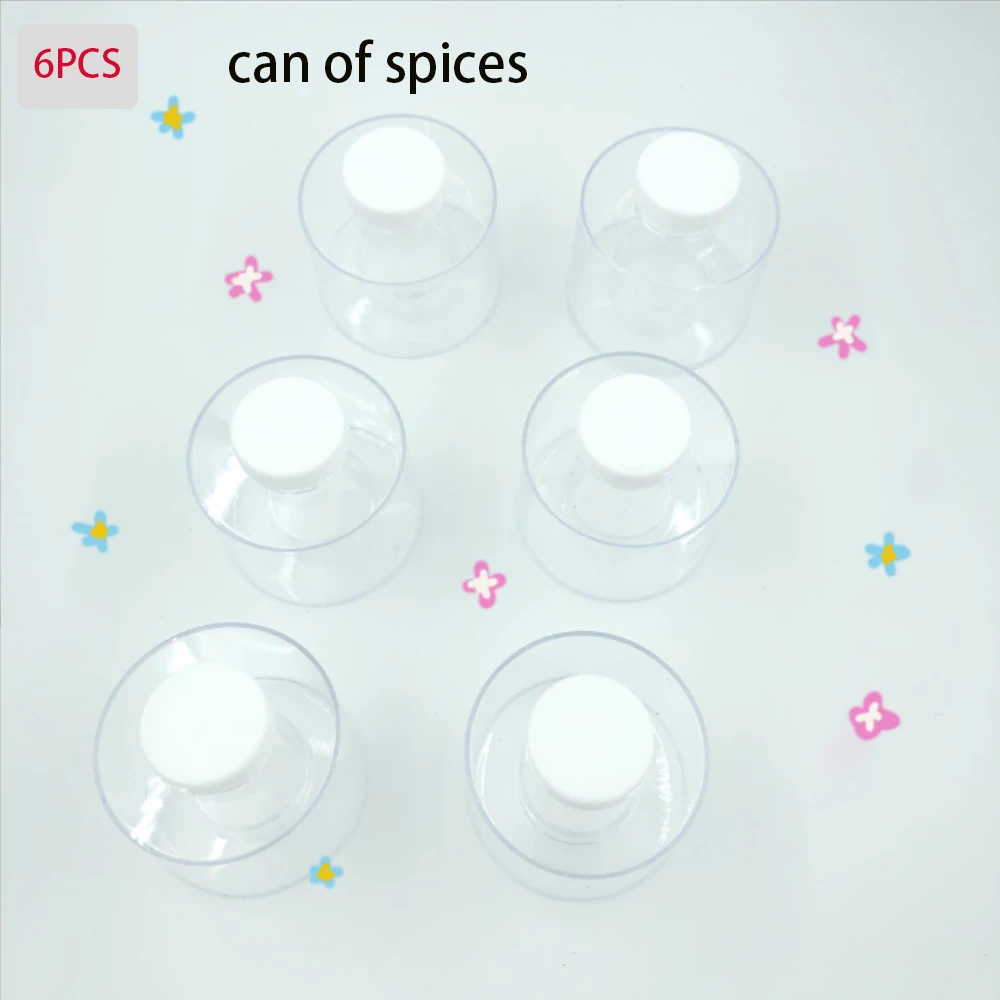 6PCS Stackable Seasoning Bottle Spice Grain Storage Box Tower Seasoning Rack Tower Jar