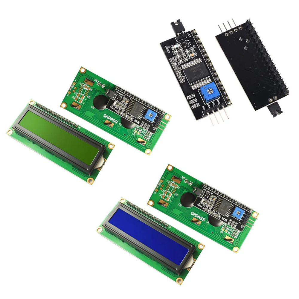 LCD1602 DC 5V Liquid Crystal Display Module Blue/yellow Green Screen Display Module With IIC/I2C/interface Adapter Board