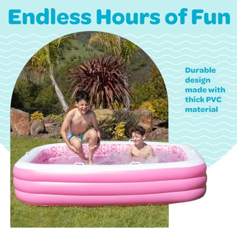 Inflatable pool with handles