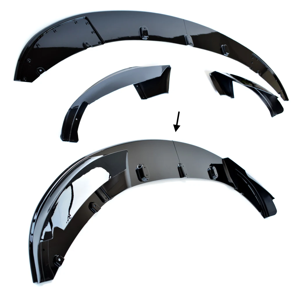 MP-design Glazing Black ABS Plastic Front Bumper Lip Chin Spoiler for BMW F32 F33 F36 4 Series 2014-(M Sport Models Only)