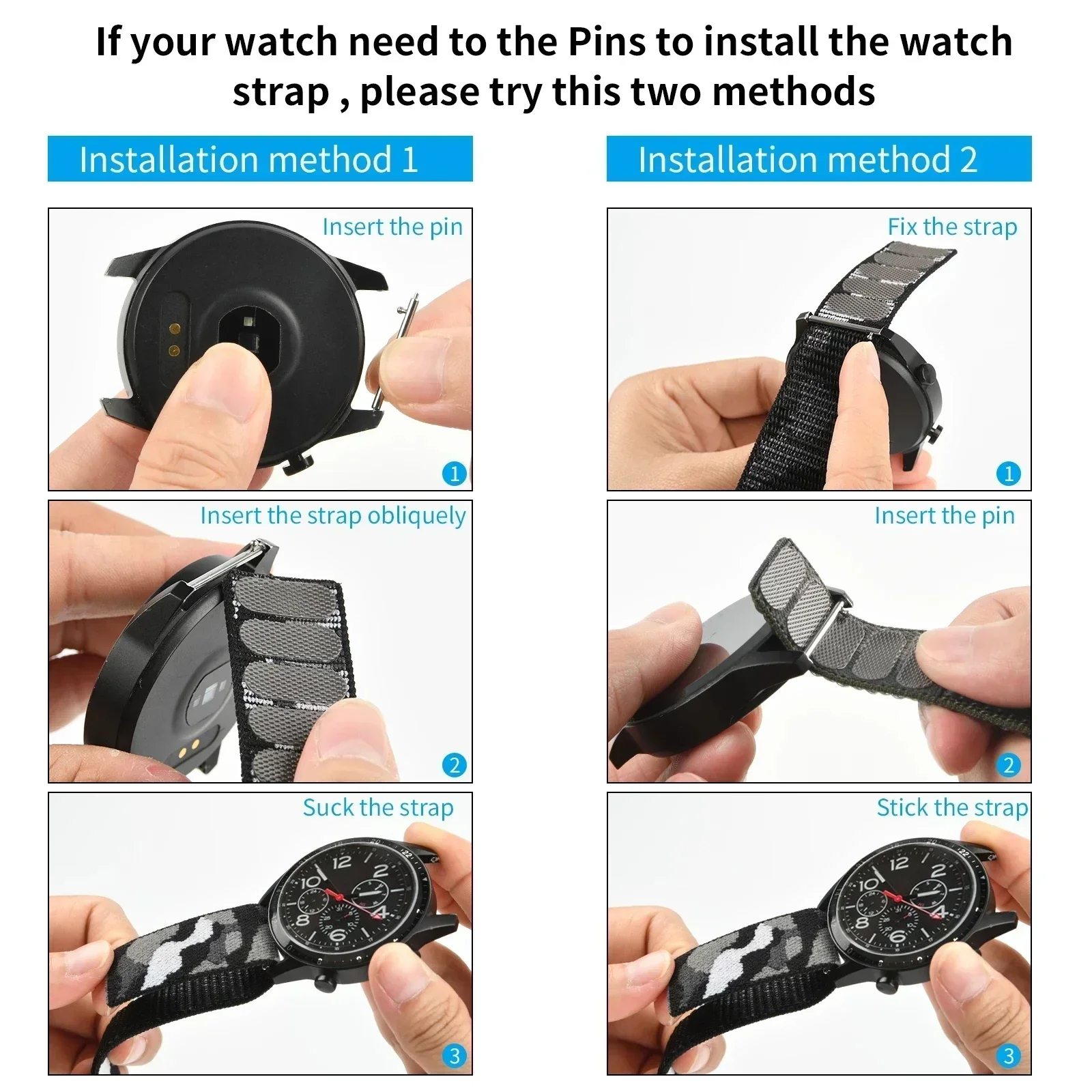 Premium Nylon Smart Watch Band Replacement - 22mm Wristband Bracelet Accessory