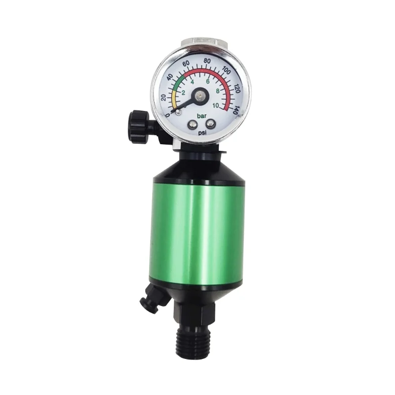 Air Regulator With Air Filter Spray Gun Air Regulator Gauge Air Spray In-Line Water Trap Filter Tools Paint Spray Gun Regulator 6