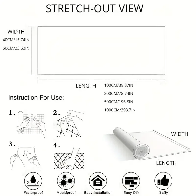 Kitchen Oil Proof Film Stove Waterproof And Moisture-Proof Wallpaper Countertop Self-Adhesive Cabinet Kitchen Accessorie Sticker