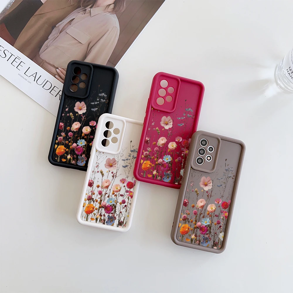 Retro Floral Pattern Silicone Phone Case
