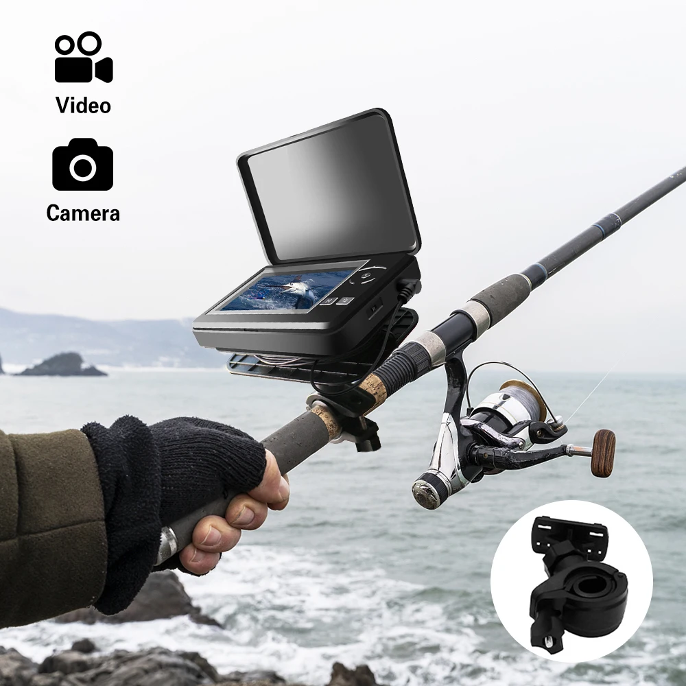 Portable Underwater Fishing Camera Waterproof Video Fish Finder DVR Camera  with 4.3 Inch LCD Display for Ice Lake Sea Fishing