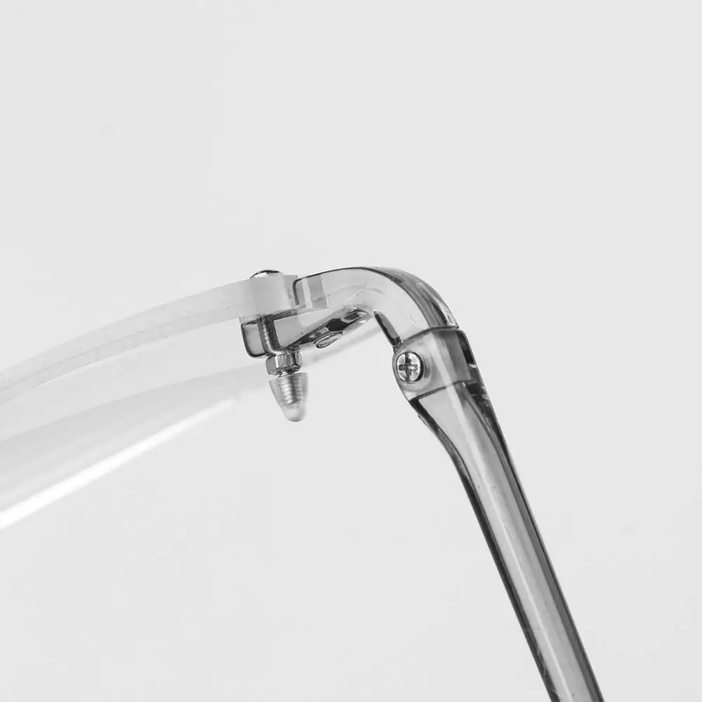 Quadratische randlose Myopie Brille Frauen Männer ultraleichte transparente Harz kurzsichtige Brille 2024 neue trend ige verschreibung pflicht ige Brille – Detail 5