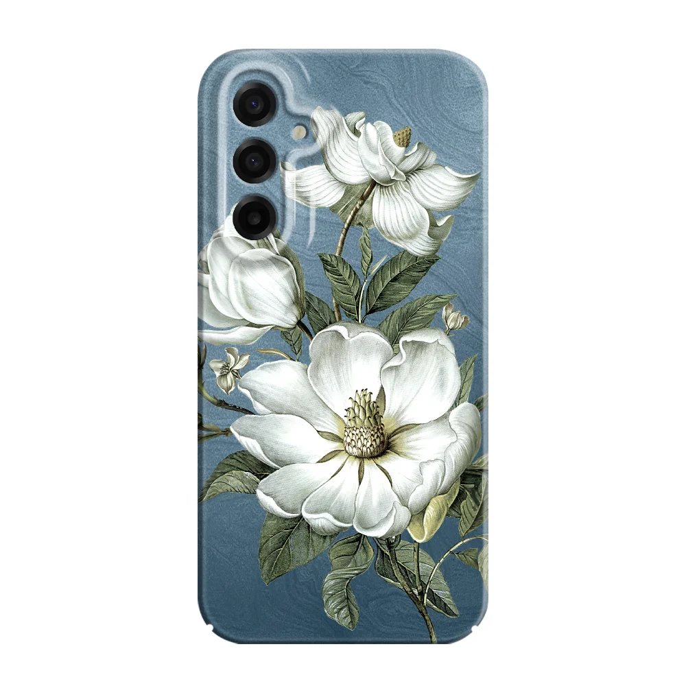 Elegant Magnolia Design Phone Case - Premium Hard Cover with Protective Film