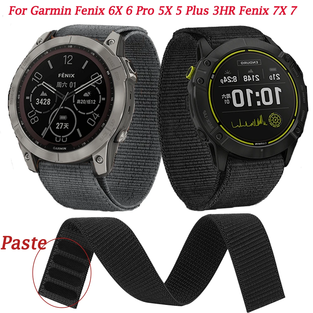 

50pcs 26 22 20mm Nylon Strap For Garmin Fenix 6 6S 6X Pro/Fenix 7X 7 /Fenix 5 5X Plus/Fenix3 HR 955 Smart Watch Bands Wholesale
