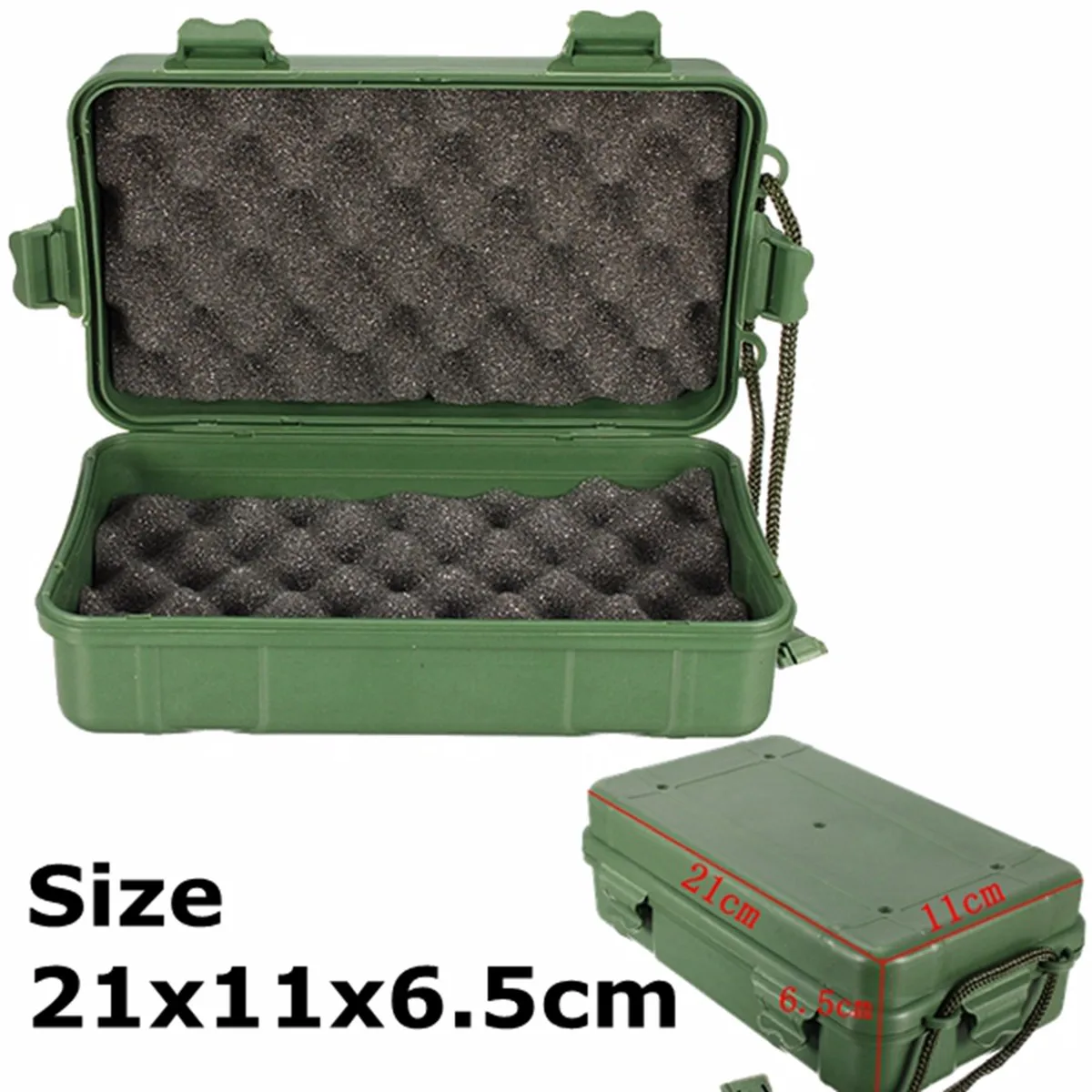 Portable Shockproof Outdoor Airtight Survival Storage Case Shockproof Waterproof Camping Travel Container Carry Storage Box