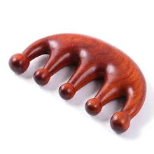 

8 Hair Massage Combs 5 Teeth Natural Ebony Comb Meridians Massage Tools Manual Anti-static Massage Hair Scraping Tools