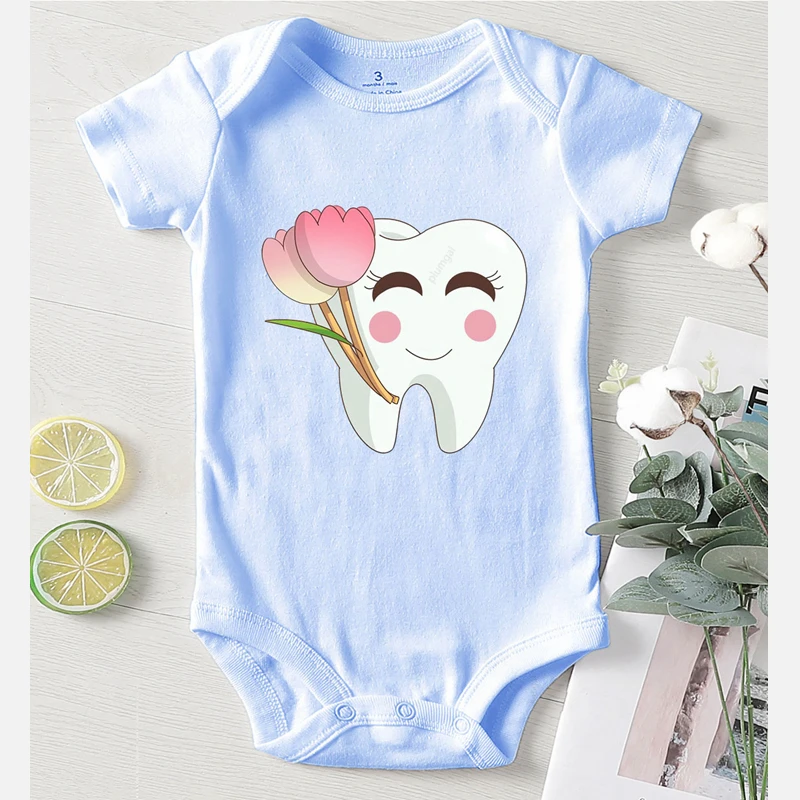 Cotton Bodysuit for Newborns Baby Clothes Newborn Girl Outfit Long Sleeve Toddler Jumpsuit Print First Tooth Baby Girls Clothing Baby Bodysuits are cool Baby Rompers