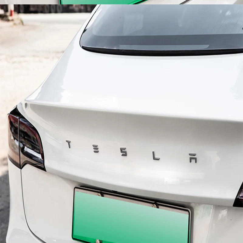 For Tesla Model 3 X Y S Spacex Logo Sticker Letters Tail Letter Label Emblem Car Accessories Stickers Emblems Zinc Alloy SPACEX