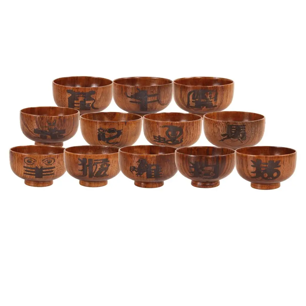 Wooden Salad Soup Food Side Dishes Decorative Modern Serving Bowls for Home