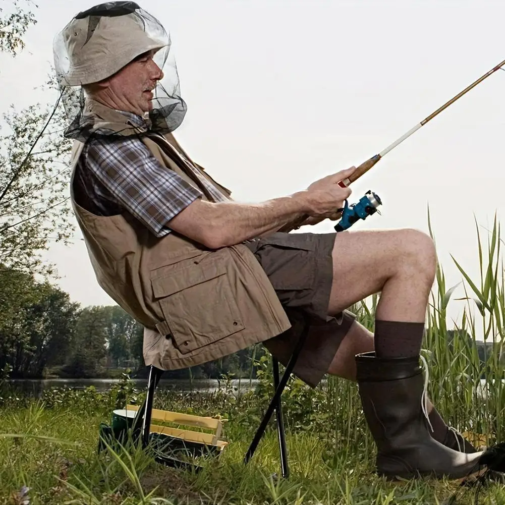 Description Picture 5 of itemNylon Fishing Anti-mosquito Hat Net Outdoor Head Face Hat Net Cover Breathable Anti-bee Men Insect Bite Proof Fishing Mask