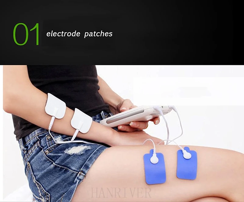 EMS Electrotherapy Physical Therapy Pulse Massager Muscle Stimulator  Stimulation Massage Instrument + 6 Electrode Pa