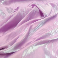 Purple Blue Iridescent Satin Fabric - Luxuriously Soft and Smooth Draping Material for DIY Clothing and Crafts (Candy Pink)