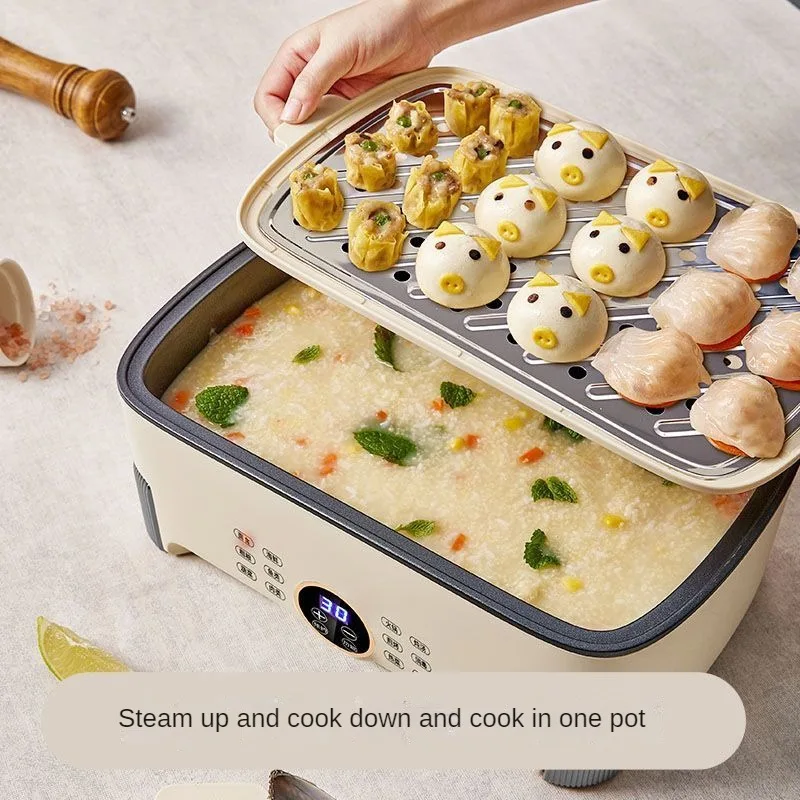6-36L Electric Steamer Large Capacity Stainless Steel Steamer Reservable Household Intelligent Multi-function Electric Hot Pot 4