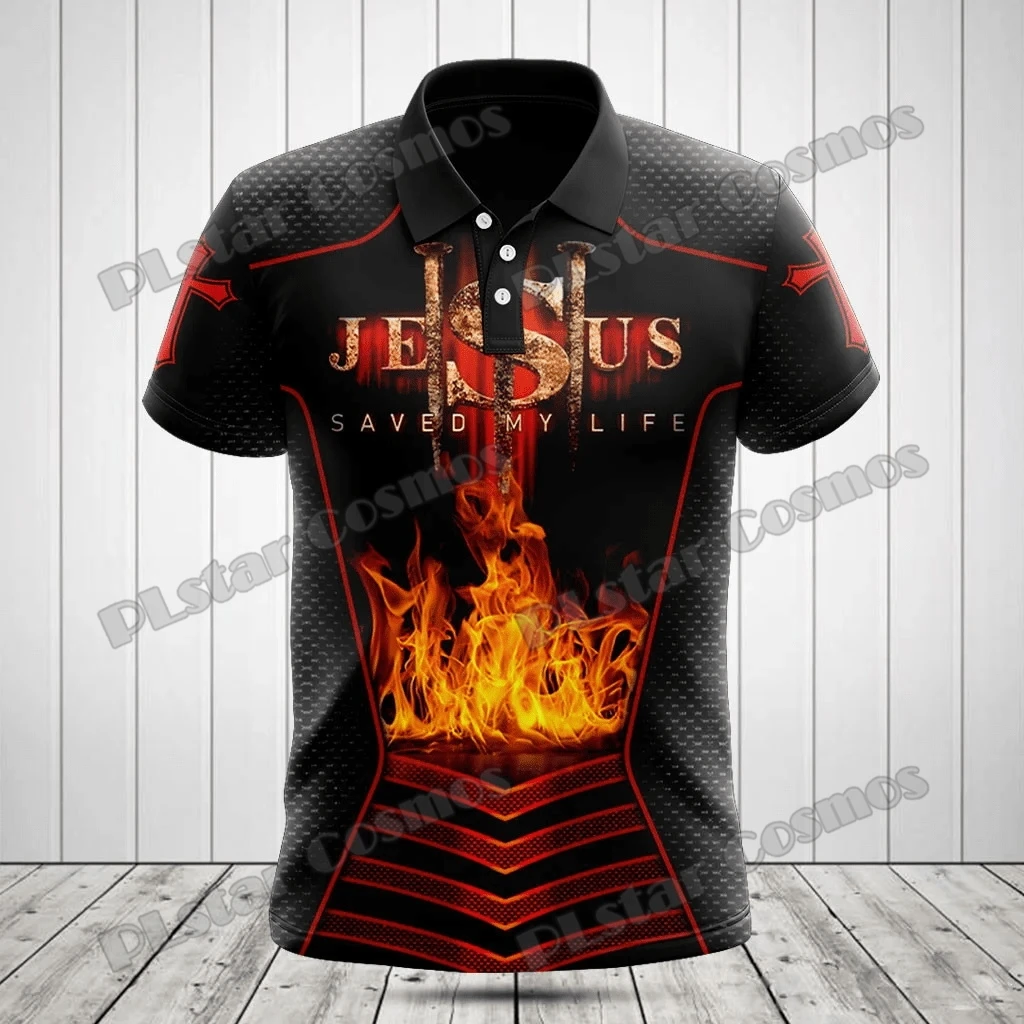 

Модная мужская рубашка поло PLstar Cosmos с 3D-принтом Иисуса спасите мою жизнь, летняя уличная одежда, повседневная рубашка поло унисекс, PO86