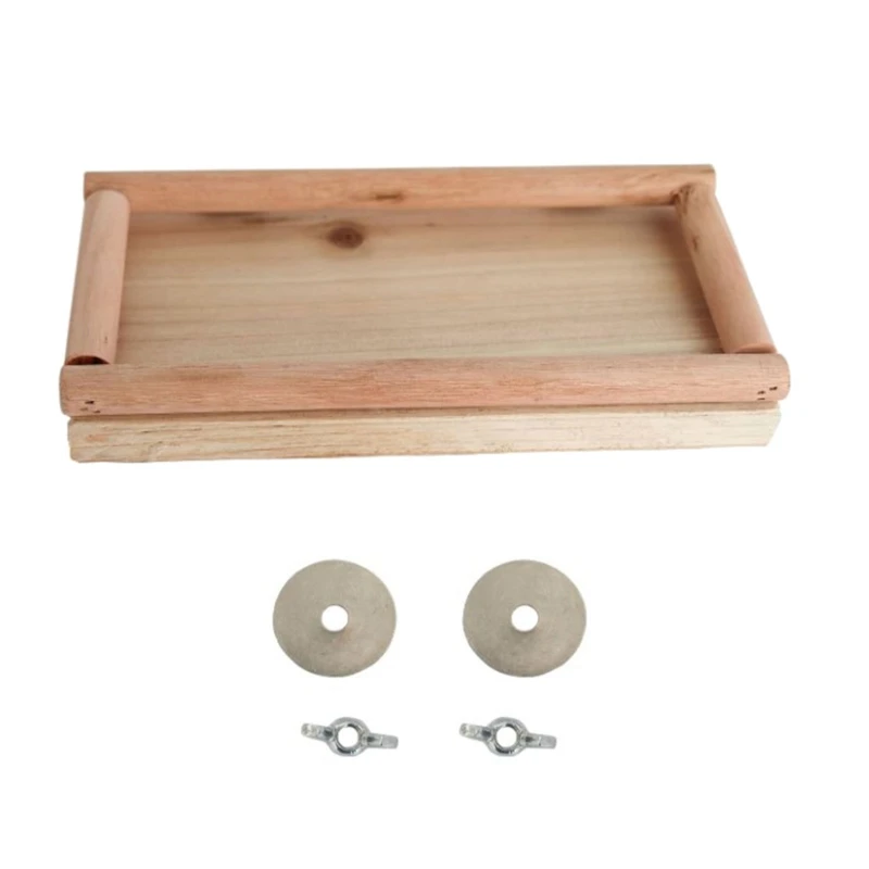 

Подставка для попугая, окуня, игрушечная платформа для жевания из натурального дерева, легкая в установке для клетки