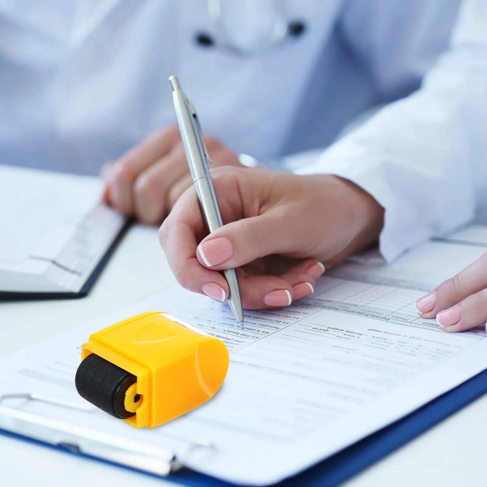 2Pcs 아이덴티티 가드 씰 소형 플라스틱 개인 정보 보호 씰 재사용 가능한 휴대용 기밀 도난 방지 롤러