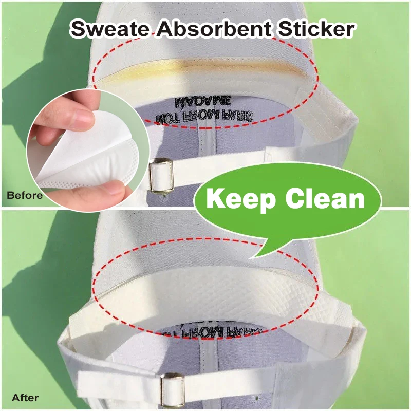 

Disposable Hat Brim Stickers Self-Adhesive Sweat t Absorbent Sticker Cap Brim Isolate foundation Anti-dirty Sticker Fastener