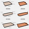 Woven Leather Storage Tray Metal Organizer Tray Rectangle Cosmetic Desktop Debris Finishing Home Key Storage Family Organizer 6