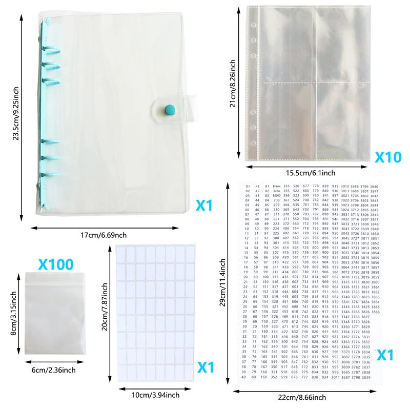 Diamond Painting Storage Containers Bead Storage Book Binders With DIY Craft Bag Number Stickers Diamond Art Accessories