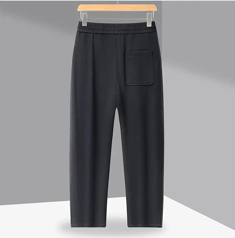 Übergrößen Herren Verdickte Baumwoll-Freizeithose 2026 Herbst Winter Warme Lose Gerade Hose Elastischer Bund Jogginghose – Detail 12