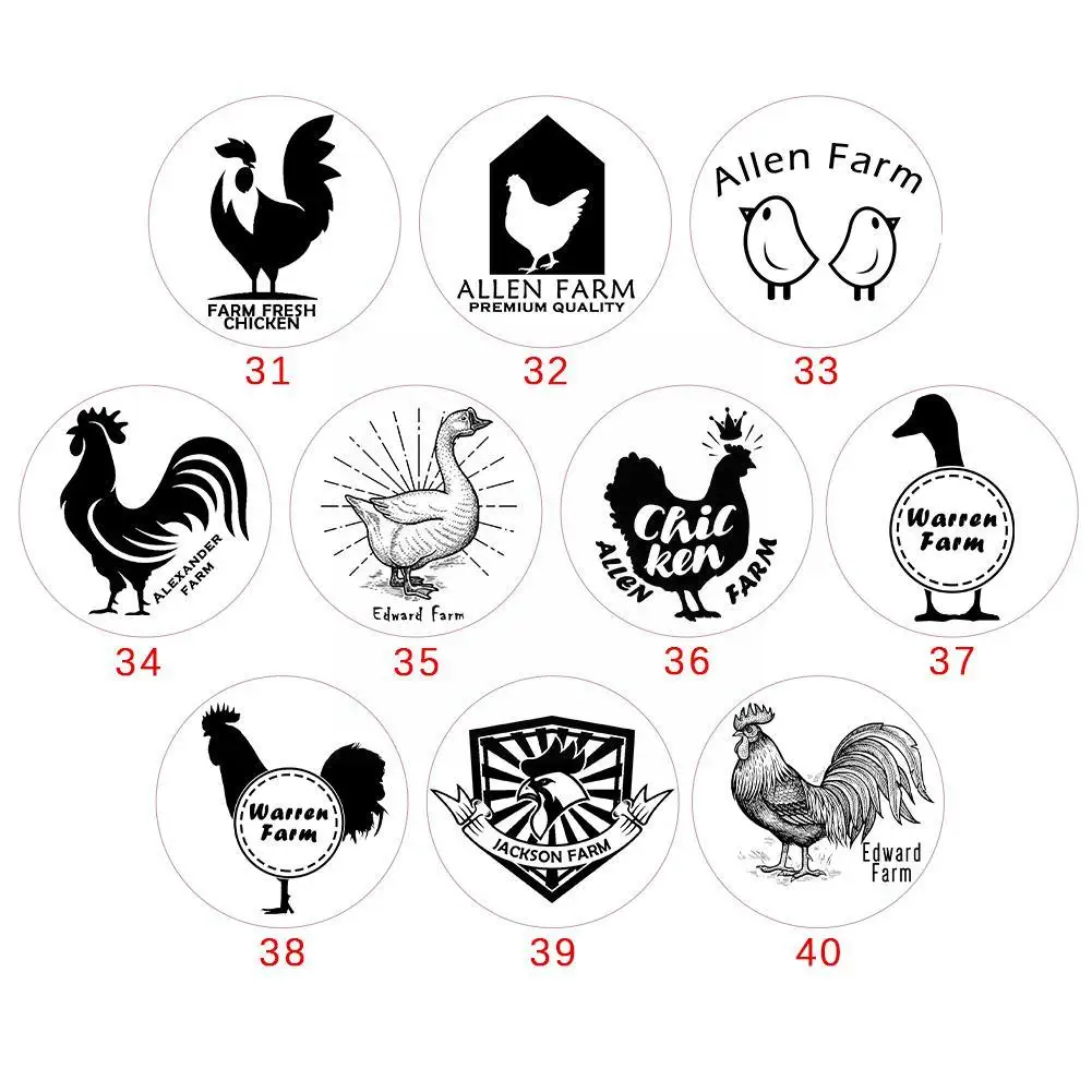 Personalized Logo-Self inking Egg Stamps for Fresh Eggs Customized ink  Stamps^