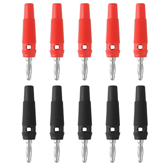 10Pcs 32A High Current Screw Type 4mm Banana Plugs Male Stackable Connector Speaker Cable Adapter 4mm High Current Banana Plugs