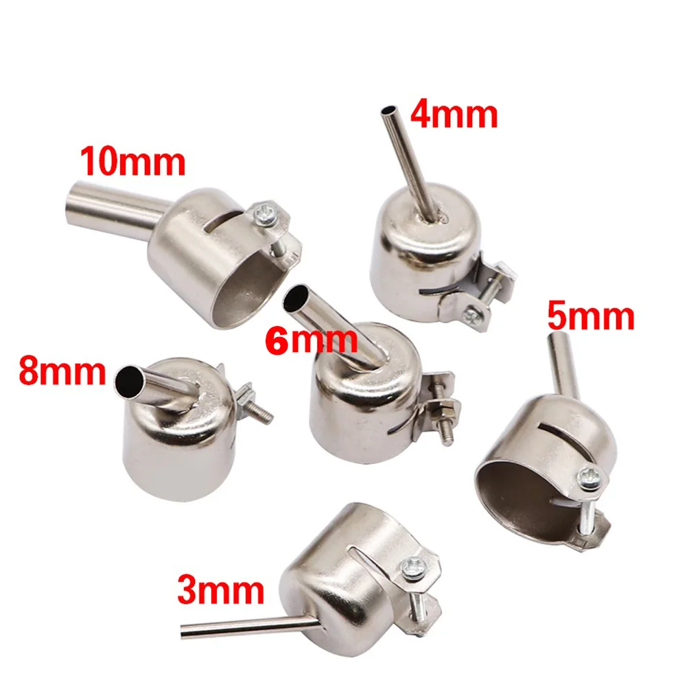 ENSEMBLE DE 5 BUSES DE PISTOLET À AIR CHAUD EN ACIER INOXYDABLE Accessoires Souffleur De Chaleur Fonctions Dextension Differentes Tailles 89029117