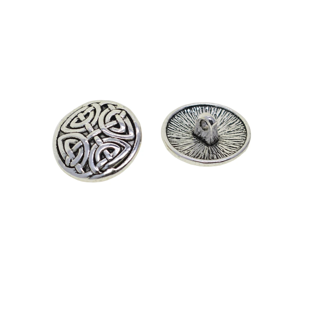 20 Pcs 17mm 0.7inch Tibetan silver  round maze Garment Clothing Fastening 1 hole Sewing Buttons jewelry DIY