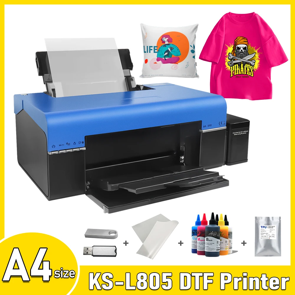 DTF Printer A4 DTF Impresora Direct to Film for Epson L805 DTF Bundle with  White Ink Circulate For Tshirt Clothes A4 DTF Printer - AliExpress