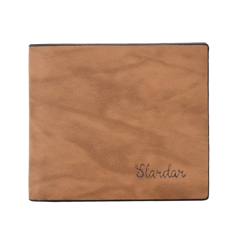 Short wallet men's new youth wallet student ultra-thin soft leather simple wallet driver's license fashionable