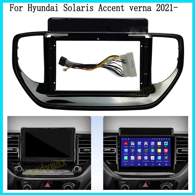 

9 дюймовый большой экран 2 Din android автомобильный радиоприемник Рамка для HYUNDAI VERNA 2020-2021 автомобильный радиоприемник рамка панель