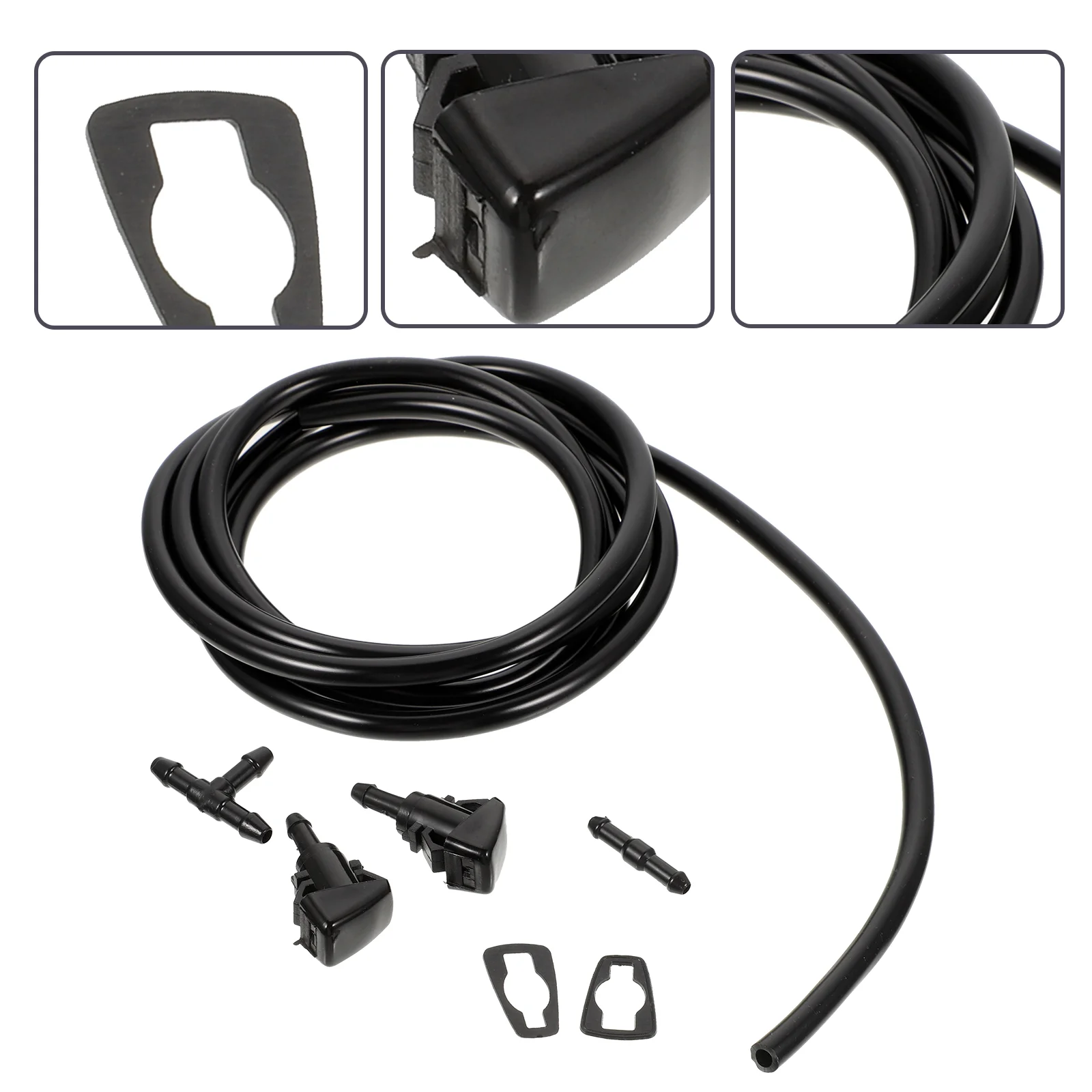 

High Pressure Glass Cleaning Spray Hose Water Tube Plastic Windshield Washer Nozzle Kit
