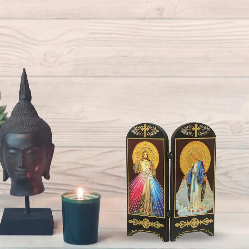 Description Picture 5 of itemBible Blessed Virgin Mary Statue Our Lady Grace Figurine Catholic Holy Family Jesus Standing Statues Ative Mary Figurine