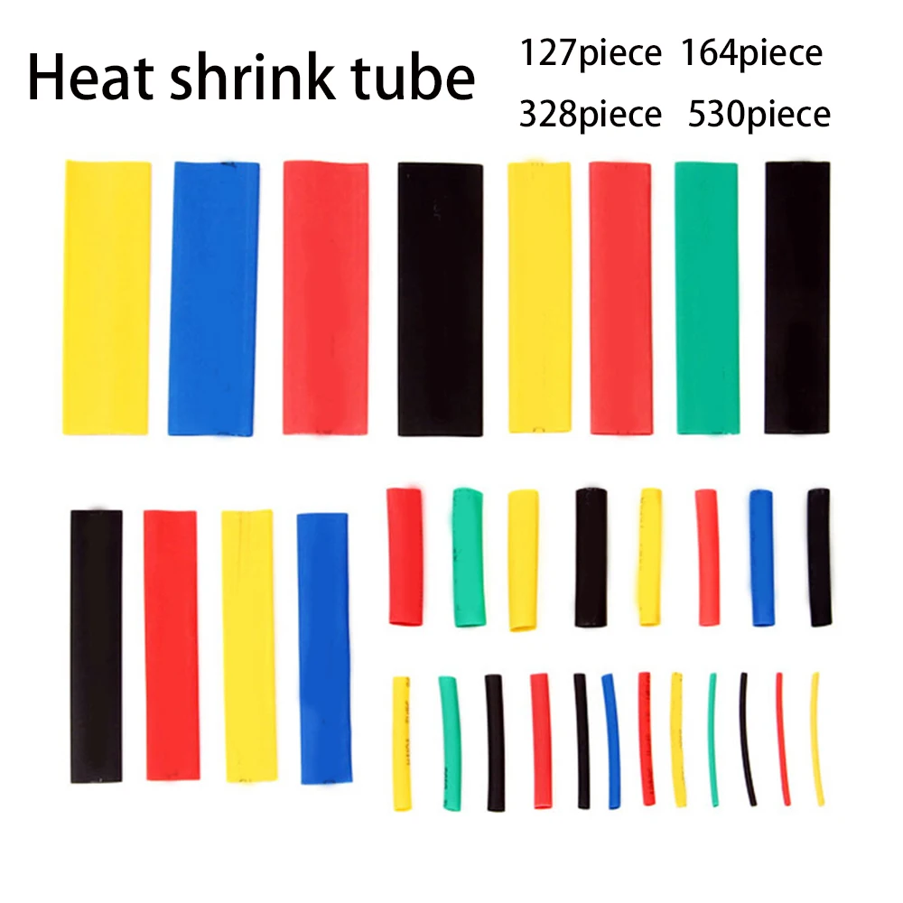 530pcs/Set Polyolefin Shrinking Assorted Heat Shrink Tube Wire Cable Insulated Sleeving Tubing Set 2:1 Waterproof Pipe Sleeve heat shrink tube heat shrink tubing heat shrink tube kit heat shrink cable sleeve